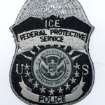 Department of Homeland Security (DHS) - Federal Protective Service (FPS) - Immigration and Customs Enforcement (ICE) Police badge patch subdued