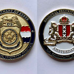 US Department of State - Bureau of Diplomatic Security Service (DSS) - Consulate General Amsterdam, Netherlands - Regional Security Office Special Agent Challenge Coin