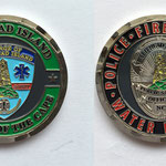 Village of Bald Head Island Department of Public Safety / Police Fire Medical Water Rescue Coin presented by Lt Mat. Cox