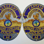 Apache Junction Police Department (AJPD) Sergeant & Captain embroidered badge patch