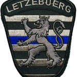 The Thin Blue Line Luxembourg Flag (unofficial) Police Grand-Ducale mod.2