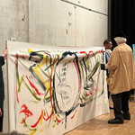 Günter Ebert live beim Action-Painting