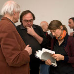 Maria Muhle und Jürgen Link, Februar 2008, Vortragveranstaltung von Maria Muhle über den französischen Philosophen Jacques Rancière