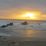 und Sonnenuntergang bei Seal Rock