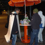 erste Begegnung am Abendverkauf im Säntispark