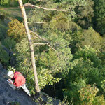 Sonntagsklettern am Nelkenstein im Klettergebiet Steinicht, Vogtland