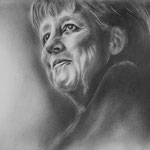 Angela Merkel - Öltechnik mit dem trockenem Pinsel
