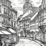 Salzstraße in Naumburg, Tusche
