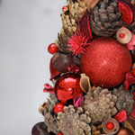 Фрагмент елки из шишек, шаров, корицы и другого материала, автор: флорист Лена, 29149452