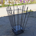 Feuerkorb aus Edelstahl (© Raven Metall Design)