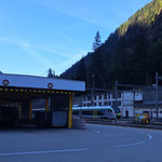 Vorbei beim Autoverlad in Goppenstein