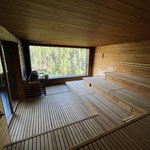 Sauna mit grossem Fenster und super Aussicht