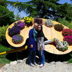 as well in the flower garden