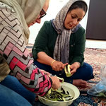 later his wife showed me how to make Kashk-e-Bademjan