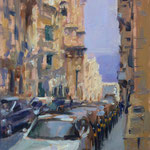 Old Bakery Street, Valletta. 12" x 9" Oil on Panel.