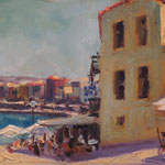 'Chania'. Oil on panel, 9" x 12"