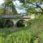 川田橋　川辺におりて撮影