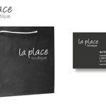 Boutique La Place, Merano - logo, biglietto da visita e shopper