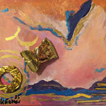 Acryl, Mixed Media und Collage auf Leinwand, 40 x 40 cm
