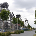 Schachtanlage 1/2/5 in Bockum-Hövel. Schacht 5(ganz rechts auch Winkhausschacht) diente noch bis 2010 als Wasserhaltungsschacht für das Bergwerk Ost