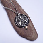 Silber geschwärzt mit Saphir