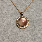 750er Rotgold-Anhänger mit Oregon-Sonnenstein, 1310 Eur (ohne Kette)