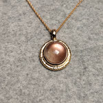 750er Rotgold-Anhänger mit Oregon-Sonnenstein, 1310 Eur (ohne Kette)