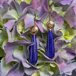 750 er GG-Ohrhänger mit Lapislazuli und Brillanten, 1045 Eur