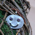 925er Silberanhänger mit fliederfarbenen Spinellen, 395 Eur