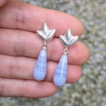 Silberohrstecker mit Chalcedon, 315 Eur