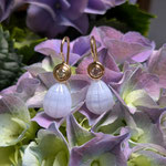 750er GG-Ohrhänger mit Chalcedon und Brillanten, 950 Eur
