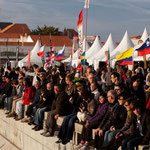 die Promenade war immer voll mit Zuschauern