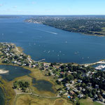 helicopter flight above Rhode Island