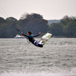 very windy kitesession near the house in Rhode Island