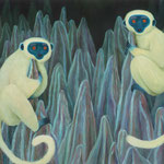 「Sanctuary of Peace（Sifaka）」キャンバスに油絵具／1940×1303mm（F120）（photo：Tamotsu Kido）