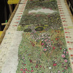 El Jardín de Klimt 1. 2011/Pintura fijación vapor sobre seda[Disponible]