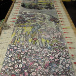 El Jardín de Klimt 2. 2011/Pintura fijación vapor sobre seda[Vendido]
