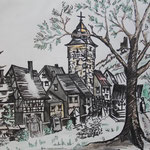 "Langeweile am Alten Friedhof", Zeichnung, 2012