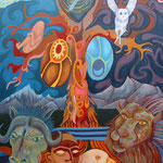 The Tree of Life (48”X36”) 7/2006 Acryic, The Tree of Life stands in the Garden of Eden guarded by angels and celestial creatures.