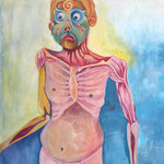 Still Ugly After All These Years (52' x 8') 1/2007 Acrylic, This painting is the sequel to "Ugly.” Here the painting focuses on the overall physique of the character.