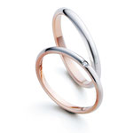 【QCPMM-8 K18PG/Pt950】￥52,000（税別）　【QCPMM-108 K18PG/Pt950】￥46,000（税別）ダイヤモンド1ピース