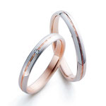 【QCPMM-9 K18PG/Pt950】￥58,000（税別）　【QCPMM-109 K18PG/Pt950】￥60,000（税別）ダイヤモンド1ピース