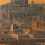 Veduta dal Quirinale . 100 x 40 . olio su tela . 2007