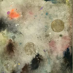 Apex Aurea, 90x70 cm, mixed media on canvas