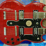 'Yepes Signature' Gibson Custom Double-Neck Guitar at Studio .357 Blue Star, Big Tex Grain Mills, San Antonio, Texas  USA 
