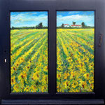 3D Charente Window View, 1998. 36 x 42 in. Oil paint on MDF. #98PA181L