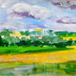 French Landscape 2, 2012. 16 x 12 in. Acrylic paint on canvas. #12PA031L