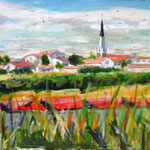 French Landscape 4, 2012. 16 x 12 in. Acrylic paint on canvas. #12PA033L