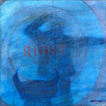 Right, 1997. 19.75 x 20 in. Oil paint on canvas. #97PA005AB