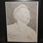 Tekening Luuk de Jong, gemaakt door Anton Duterloo